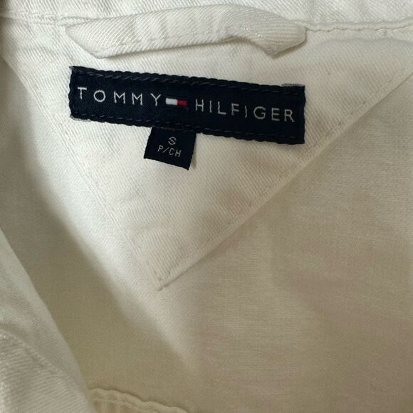 Tommy Hilfiger SZ 8 white button front jacket - Picture 3 of 4